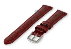 Small leather watch strap - 14mm - bordeaux