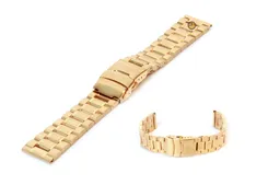 Uhrenarmband 20mm Gold Stahl poliert (teilweise)