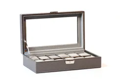 Uhrenbox für 12 Uhren (grau karbon)