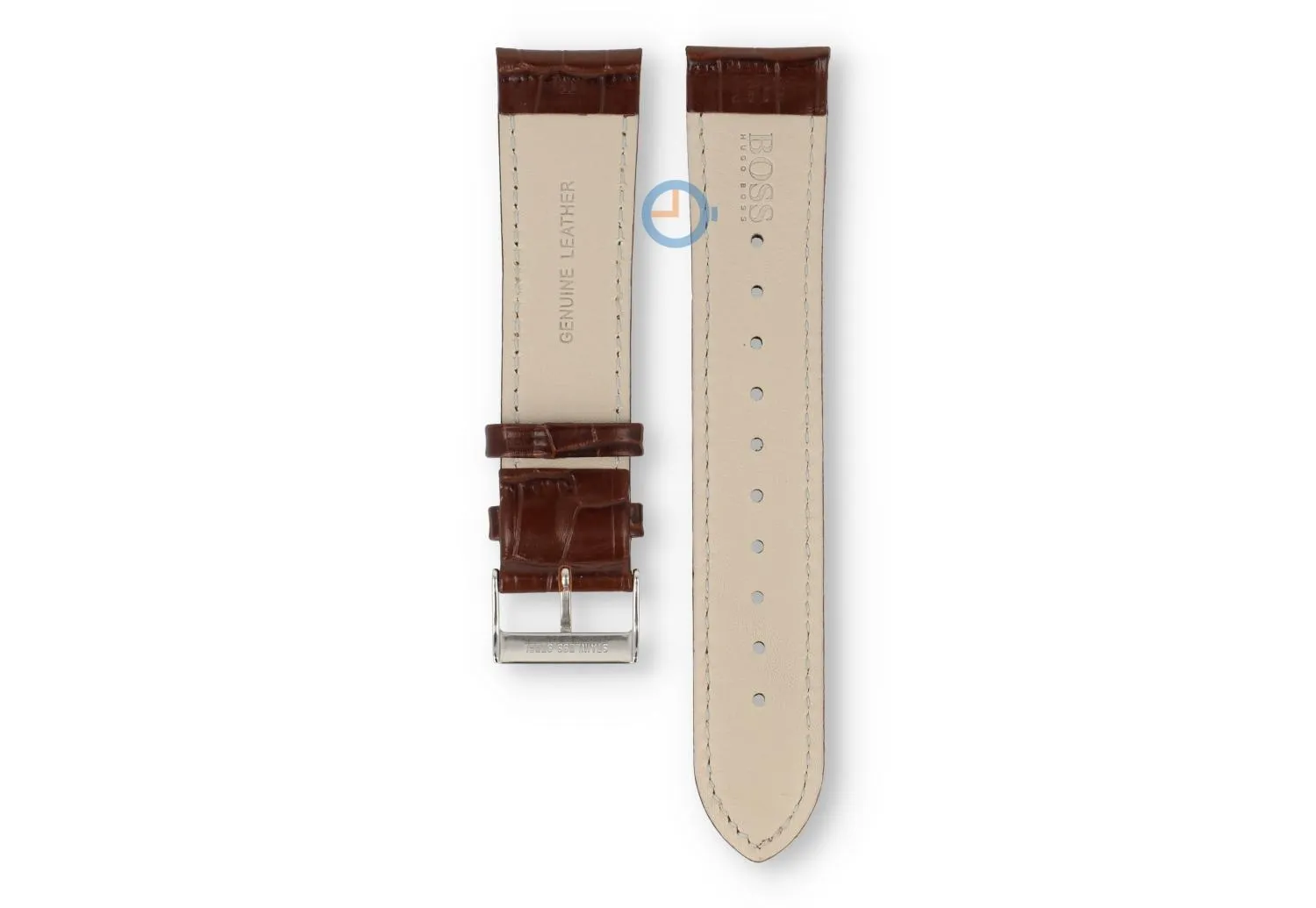 Hugo Boss 22mm strap - brown croco