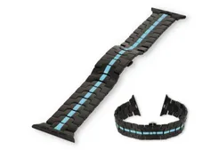 Apple watch 41mm band steel - black/blue