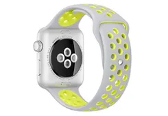 Ersatzband für Apple watch 42mm - Silikon grau/gelb