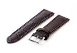 Watchstrap 20mm croco leather black