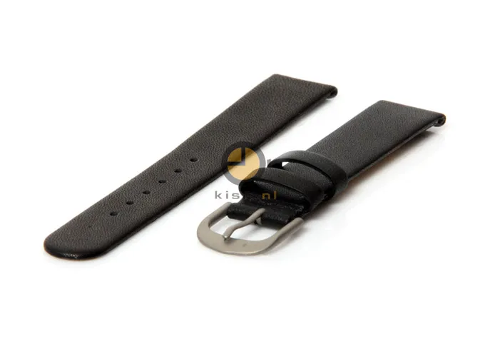 Danish Design horlogeband 15mm leer zwart