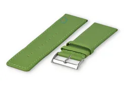 30mm watch strap smooth leather - apple green