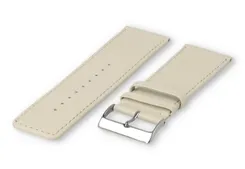 XL watch strap smooth leather - 30mm - cream-coloured