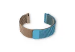 Milanese 22mm horlogeband - blauw/champagne
