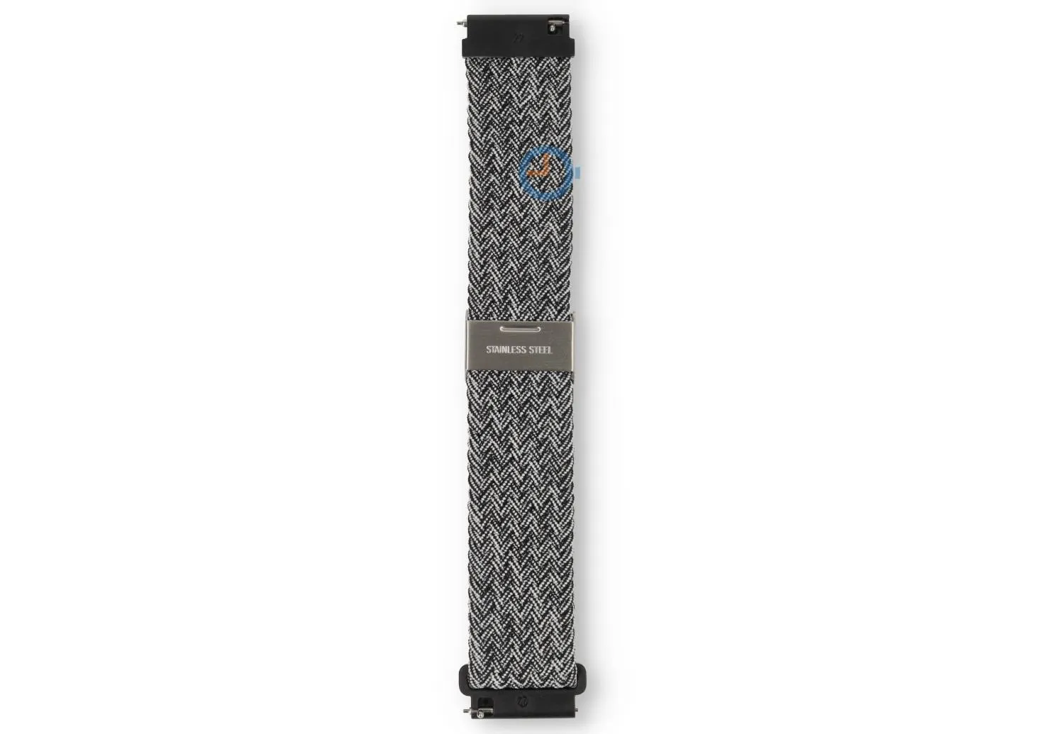 Stretchable waterproof strap - 22mm - black/white fabric