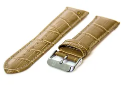Watchstrap 24mm Gold croco leather