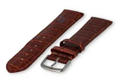 Lightly padded XL watch strap - 22mm - rust-brown