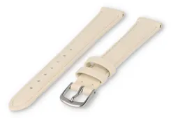 XL horlogeband glad leer - 16mm - creme