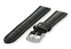 Strong calfskin watch strap - 20mm - black