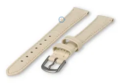 XL watch strap made from leather - 14mm - cream-coloured