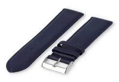 XL watch strap smooth leather - 26mm - dark blue