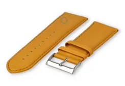 26mm watch strap smooth leather - mustard yellow