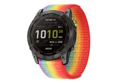 Garmin Fenix 5/6/7 watch band with velcro - Rainbow