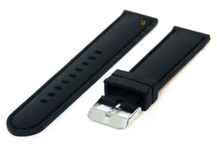 Watchstrap 18mm black silicone