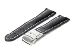 Watchstrap 20mm black (croc)