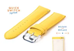 Watchstrap 22mm yellow calf leather