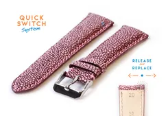 Watchstrap 20mm pink leather
