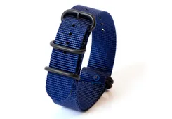 Watchstrap nylon 22mm blue