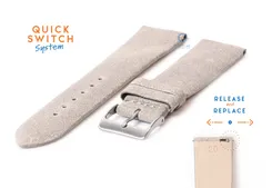 Watchstrap 20mm vintage grey leather