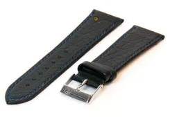 Watchstrap 22mm darkblue buffalo leather
