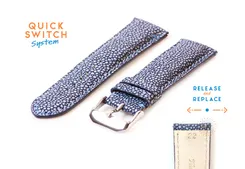 Watchstrap 22mm blue leather