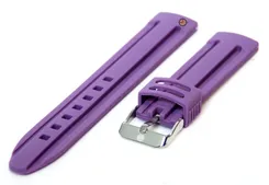 Watchstrap silicone purple 18mm