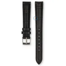Universal 14mm black leather watch strap - Pulsar