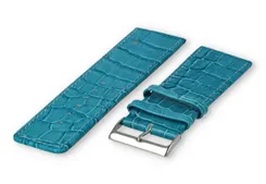 Luxe croco horlogeband - 30mm - turquoise
