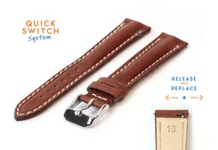 Watchstrap 16mm brown bulll leather