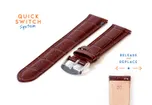 Watchstrap 20mm croco leather brown
