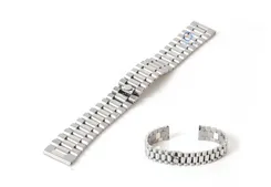 Watchstrap 18mm stainless steel silver