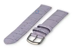 Extra-long crocoleather strap - 18mm - lavender
