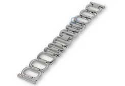 Elegance silver steel strap with stones - 22mm