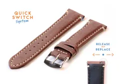 Watchstrap 20mm brown calf leather