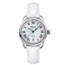 Certina Band C0252101611801A 16/14mm weiß Leder ohne Schließe