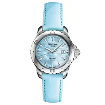 Certina Band C12970844297A 15/14mm ohne Schließe blau Leder