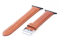 Extra langes Apple Uhrenarmband hellbraun Leder (XXL) - 44/45/46/49mm