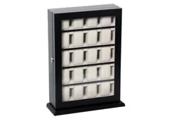 Uhrenvitrine 20 Strücke Schwarz