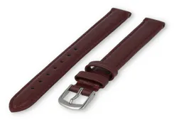XL watch strap smooth leather - 12mm - bordeaux
