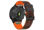 Premium band Garmin Fenix 8 - 47mm - zwart/oranje