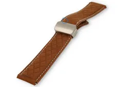 Magneet horlogeband luxe leer - 22mm - cognac