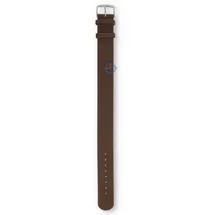 One-piece leather strap - 18mm - dark brown