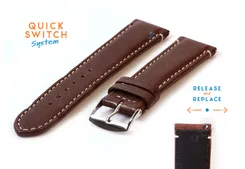 Watchstrap 22mm brown calf leather
