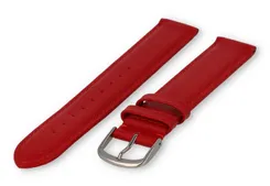 XL horlogeband glad leer - 18mm - donkerrood
