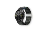 Stretchable waterproof strap - 22mm - black/green fabric