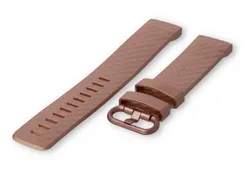 Fitbit Charge 3/4 watch band rubber - Metallic pink (Size: L)