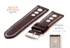 Horlogeband 24mm racing zwart met wit stiksel